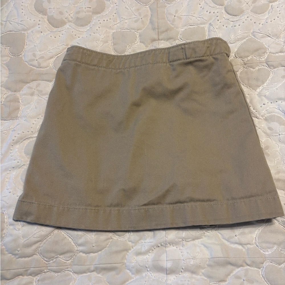 Lands' End Girl's Tan Khaki Skort